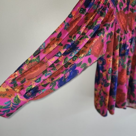 Olivaceous Floral Pink Women's Long sleeve blouse - Picture 5 of 8